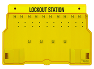 Padllock Wall Station - 15-1/2 x 22 x 1-3/4''-Unfilled; Base & Cover - Eagle Tool & Supply