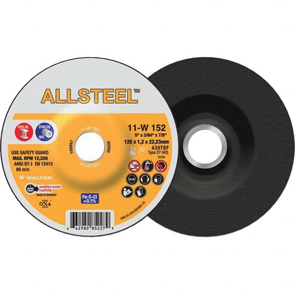 WALTER Surface Technologies - Cutoff Wheels Tool Compatibility: Angle Grinders Wheel Diameter (Inch): 6 - Eagle Tool & Supply