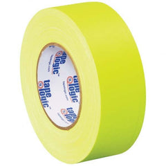 Tape Logic - Pack of (3) 50 Yd Rolls 2" x 11 mil Fluorescent Yellow Rubber Gaffers Tape - Eagle Tool & Supply