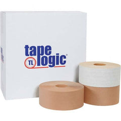 Tape Logic - Pack of (8) 375' Rolls 3" Kraft (Color) Water Activated Adhesive Packaging Tape - Eagle Tool & Supply