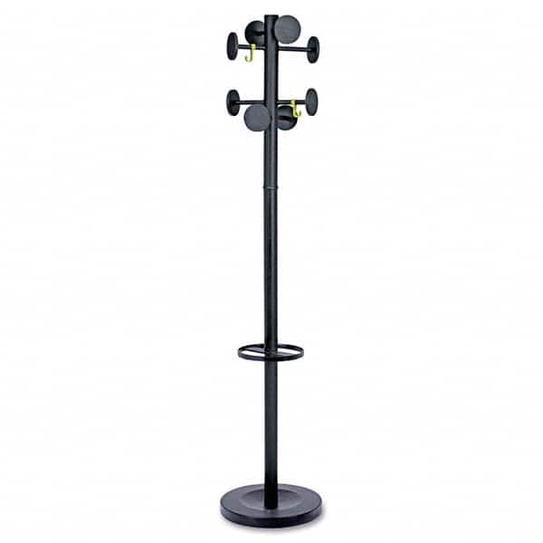 Alba - Coat Racks, Hooks & Shelving Type: Floor Rack Number of Hooks: 8 - Eagle Tool & Supply