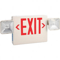 PRO-SOURCE - Combination Exit Signs Mounting Type: Ceiling Mount; Wall Mount Number of Faces: 1 - Eagle Tool & Supply
