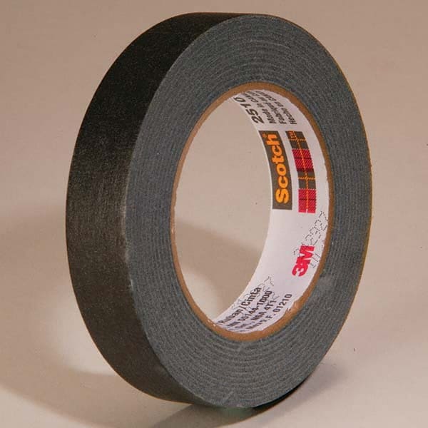 3M - 24mm Wide x 55 m x 5.6 mil Black Crepe Paper Masking Tape - Eagle Tool & Supply