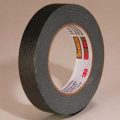 3M - 18mm Wide x 55 m x 5.6 mil Black Crepe Paper Masking Tape - Eagle Tool & Supply