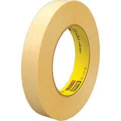 3M - 12mm Wide x 55 m x 6.3 mil Tan Crepe Paper Masking Tape - Eagle Tool & Supply