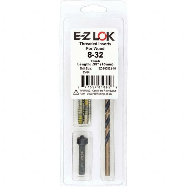 E-Z LOK - Thread Repair Kits Insert Thread Size (Inch): #8-32 Includes Drill: Yes - Eagle Tool & Supply