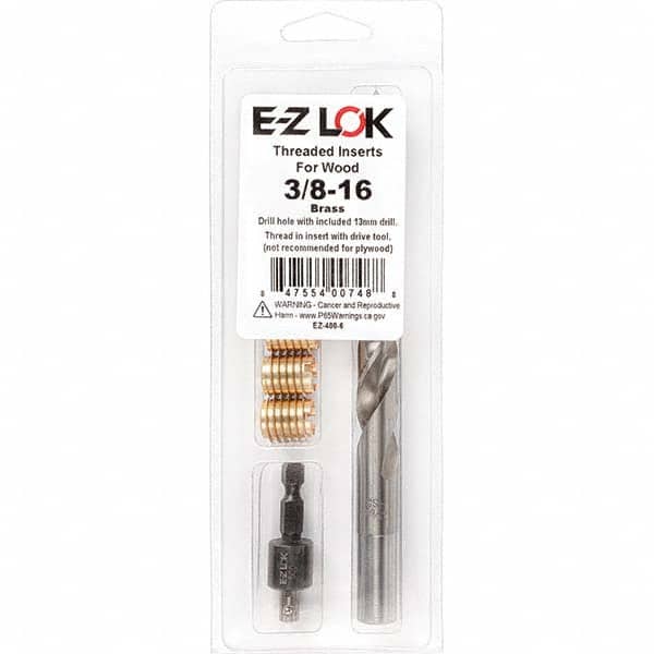 E-Z LOK - Thread Repair Kits Insert Thread Size (Inch): 3/8-16 Includes Drill: Yes - Eagle Tool & Supply