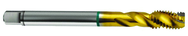 3/8-16 2B 3-Flute Cobalt Green Ring Semi-Bottoming 40 degree Spiral Flute Tap-TiN - Eagle Tool & Supply