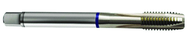 M10x1.0 6H 3-Flute Cobalt Blue Ring Spiral Point Plug Tap-Bright - Eagle Tool & Supply