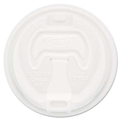 DART - Optima Reclosable Lid, 12-24 oz Foam Cups, White, 100/Bag - Eagle Tool & Supply