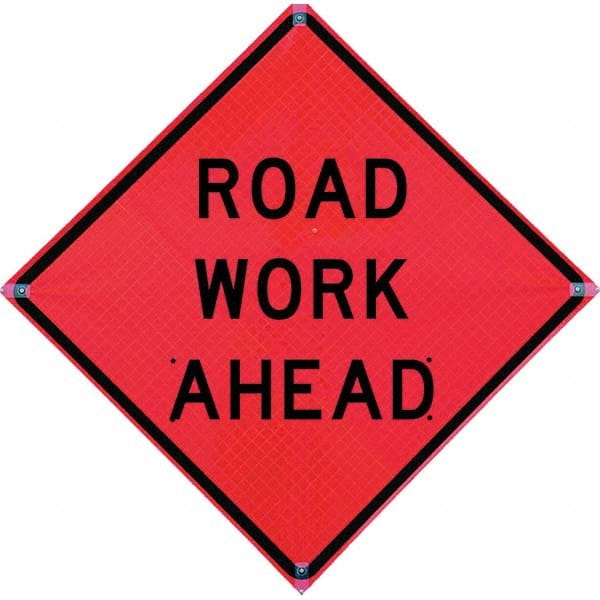VizCon - "Men Working," 36" Wide x 36" High Vinyl Construction Roadway Sign - Eagle Tool & Supply