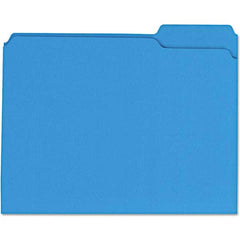 UNIVERSAL - File Folders, Expansion Folders & Hanging Files Folder/File Type: File Folders with Top Tab Color: Blue - Eagle Tool & Supply