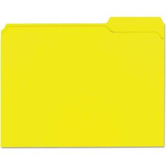 UNIVERSAL - File Folders, Expansion Folders & Hanging Files Folder/File Type: File Folders with Top Tab Color: Yellow - Eagle Tool & Supply