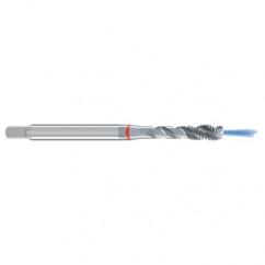 M5x0.80 6H 3-Flute Cobalt Red Ring Semi-Bottoming 40 degree Spiral Flute Tap-Bright - Eagle Tool & Supply