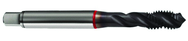 M4x0.70 6H 3-Flute Cobalt Red Ring Semi-Bottoming 40 degree Spiral Flute Tap-TiCN - Eagle Tool & Supply