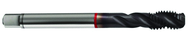 M10x1.5 6H 3-Flute Cobalt Red Ring Semi-Bottoming 40 degree Spiral Flute Tap-TiCN - Eagle Tool & Supply
