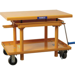 Wesco Industrial Products - Lifting Tables Type: Hand Crank Precision Lift Style: Post - Eagle Tool & Supply