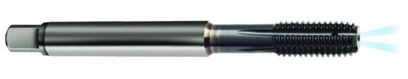 M10 x 1.50 Dia. - 6HX - 5 FL - Carbide Full Bott Tap-TiCN -Coolant-Thru-FORM-E DIN 371 - Eagle Tool & Supply