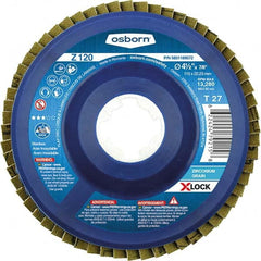 Osborn - 5" 120 Grit 5/8-11 Center Hole Type 27 Zirconia Alumina Flap Disc - Eagle Tool & Supply