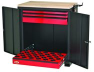 CNC Workstation - Holds 18 Pcs. 50 Taper - Black/Red - Eagle Tool & Supply