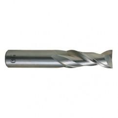 3/4 Dia. x 4 Overall Length 2-Flute .090 C/R Solid Carbide SE End Mill-Round Shank-Center Cutting-Uncoated - Eagle Tool & Supply