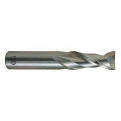 3/4 Dia. x 4 Overall Length 2-Flute .090 C/R Solid Carbide SE End Mill-Round Shank-Center Cutting-Uncoated - Eagle Tool & Supply