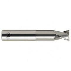 1/2 Dia. x 4 Overall Length 2-Flute .060 C/R Solid Carbide SE End Mill-Round Shank-Center Cutting-Uncoated - Eagle Tool & Supply