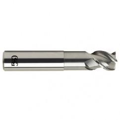 1/2 Dia. x 3 Overall Length 3-Flute .060 C/R Solid Carbide SE End Mill-Round Shank-Center Cutting-Uncoated - Eagle Tool & Supply