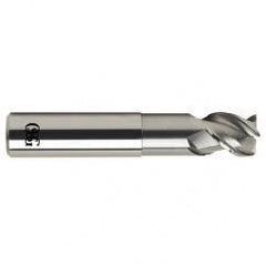 5/8 Dia. x 3-1/2 Overall Length 3-Flute .030 C/R Solid Carbide SE End Mill-Round Shank-Center Cutting-Uncoated - Eagle Tool & Supply