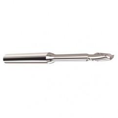 4mm Dia. - 5mm LOC - 57mm OAL - .25mm C/R  2 FL Carbide End Mill with 25mm Reach - Uncoated - Eagle Tool & Supply