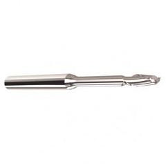 .075 Dia. - .113 LOC - 2" OAL - .005 C/R  2 FL Carbide End Mill with 1/4 Reach - Uncoated - Eagle Tool & Supply