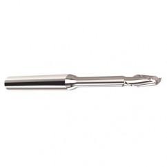.090 Dia. - 1/8" LOC - 2" OAL - .005 C/R  2 FL Carbide End Mill with .750 Reach - Uncoated - Eagle Tool & Supply