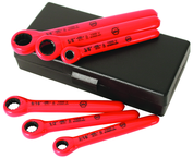Insulated 6 Piece Inch Ratchet Wrench Set 3/8; 7/16; 1/2; 9/16; 5/8; 3/4 in Storage Case - Eagle Tool & Supply
