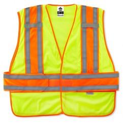 8240HL XL/2XL LIME 2-TONE VEST - Eagle Tool & Supply