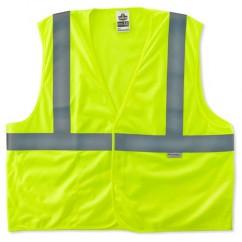8255HL S/M LIME TREATED POLY VEST - Eagle Tool & Supply