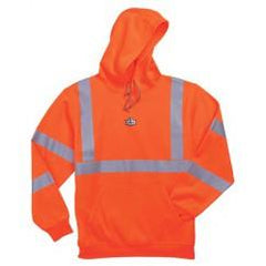 8393 4XL ORANGE HOODED SWEATSHIRT - Eagle Tool & Supply