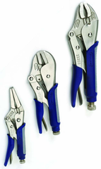 3 Piece - Asst Jaw Cushion Grip Locking Plier Set - Eagle Tool & Supply