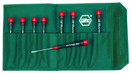 8 Piece - Precision Slotted Screwdriver Set - #26093 - Includes: .8 - 4.0mm PicoFinish - Canvas Pouch - Eagle Tool & Supply