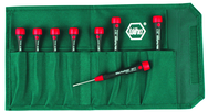 8 Piece - T1; T2; T3; T4; T5; T6; T7; T8 x 40mm - PicoFinish Precision Torx Screwdriver Set in Canvas Pouch - Eagle Tool & Supply