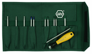 12 Piece - System 4 ESD Safe Drive-Loc Interchangeable Set - #26985 - Slotted 1.5 - 4.0 and Phillips #000 - 1 and Torx® T1-T15 - Canvas Pouch - Eagle Tool & Supply