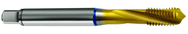 M8x1.25 6H 3-Flute Cobalt Blue Ring Semi-Bottoming 15 degree Spiral Flute Tap-TiN - Eagle Tool & Supply