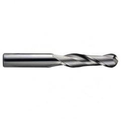 3/8" Dia. - 2-1/2" OAL - Ball Nose-AlTiN Std SE Carbide End Mill - 2 FL - Eagle Tool & Supply