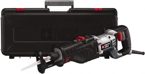 Porter-Cable - 3200 Strokes per Minute, 1-1/8 Inch Stroke Length, Electric Reciprocating Saw - 120 Volts, 8.5 Amps, 1 Blade - Eagle Tool & Supply