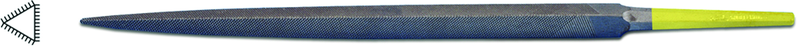 8" INOX Three-Square File, Cut 0 - Eagle Tool & Supply