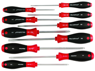 10 Piece - SoftFinish® Cushion Grip Screwdriver Set - #30290 - Includes: Slotted 3.0 - 6.5; Phillips #0 -2 and Square #1 - 3 - Eagle Tool & Supply