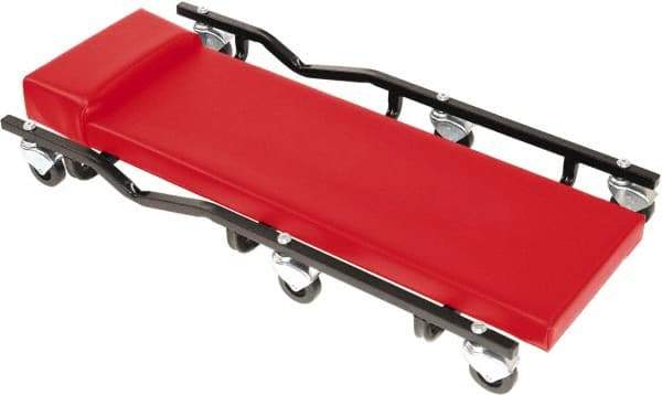 Whiteside - 570 Lb Capacity, 6 Wheel Heavy-Duty Creeper - Steel, 34" Long x 4" High x 17" Wide - Eagle Tool & Supply