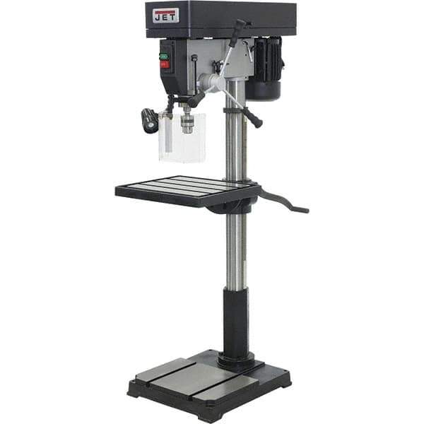 Jet - 22" Swing, Step Pulley Drill Press - 12 Speed, 1-1/2 hp, Single Phase - Eagle Tool & Supply