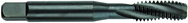 8-32 Dia. - GH2 - 2 FL - Premium HSS - Black Oxide Semi Bottoming Spiral FL Tap - Eagle Tool & Supply