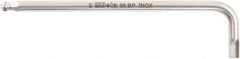 Beta - 5mm Hex, Long Arm, Ball End Hex Key - 5" OAL, Stainless Steel, Metric System of Measurement - Eagle Tool & Supply
