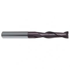 3/8 Dia. x 3 Overall Length 2-Flute Square End Solid Carbide SE End Mill-Round Shank-Center Cut-Firex - Eagle Tool & Supply